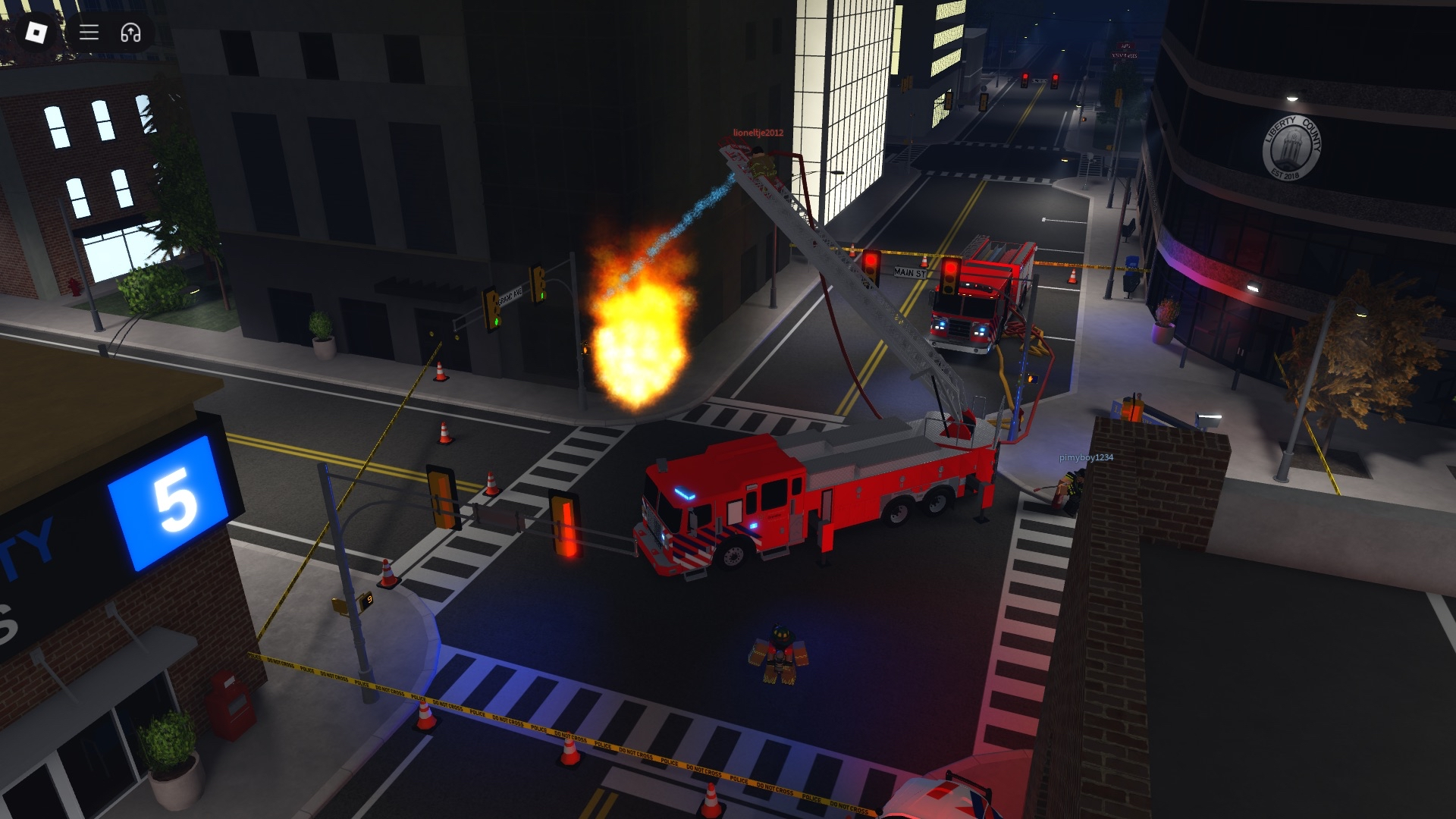 Brandweer incident scene